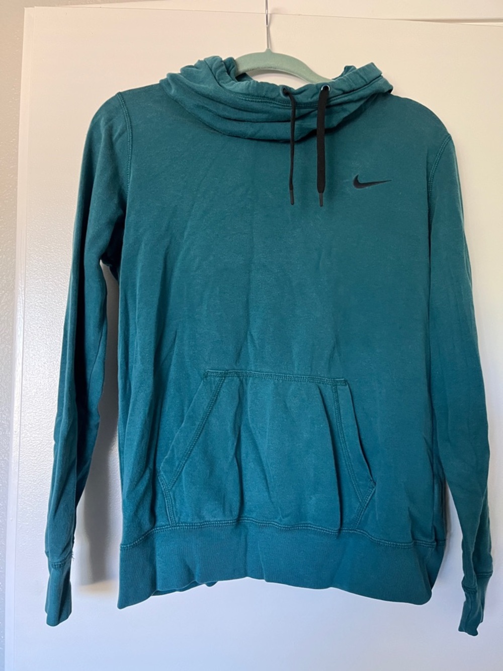 Nike Teal Hooded Sweatshirt with Black Swoosh Tag